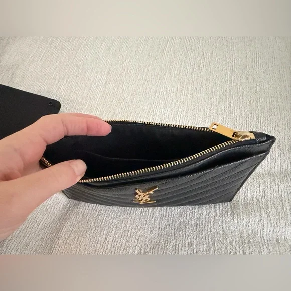 Saint Laurent Classic Black Pouch- Authentic - Picture 5 of 10